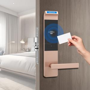 China Smart Hotel Swipe Card Door Locks RFID Card Stainless Steel Mortise Door Lock on sale