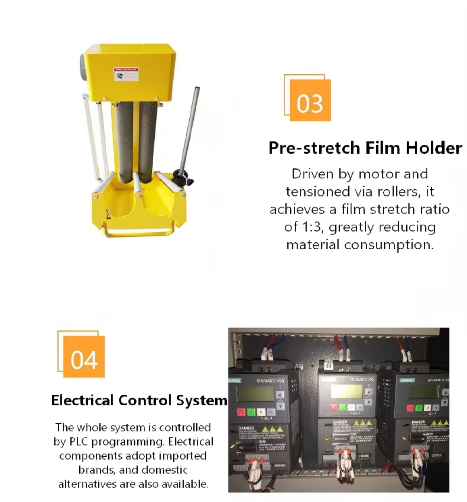 CHIC Manufacturer Intelligent Pressurized Pre-stretch Top-Press Automatic Electric Driven Pallet Strapping Machines Strap