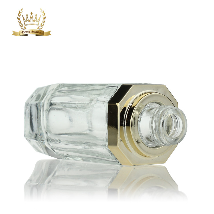 Custom white eyelash glass bottle with gold aluminum dropper