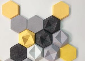 China Decorative Odorless Honeycomb Acoustic Felt Wall Tiles fade resistant wholesale