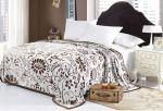 Floral Soft Lightweight Solid Flannel Blanket , Fall / Winter Warm Plush Fleece