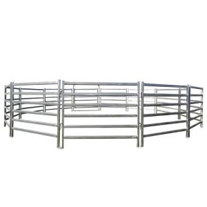 China Six Bars Heavy Duty Metal Oval Rai Cattle Corral Panels For Sale wholesale