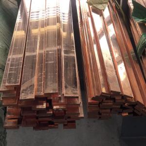 China Pure Copper Flat Bar C11000 / T2 Copper Flat Plate in 6m Length for Electronic Area wholesale