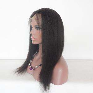 China Yaki style 130% density  full lace wig/ lace front wig remy human hair wholesale
