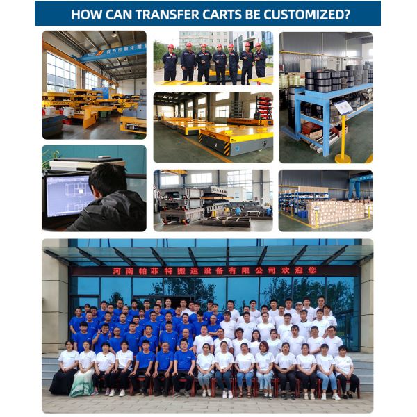 Trackless Omnidirectional Transfer Cart with Automatic Stop Safety Detection and Longitudinal Transverse Mobility for 1-300ton Loads