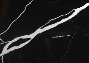 China Acid Resistant Black Quartz Stone Countertop 6mm 8mm 10mm 12mm Thickness wholesale