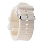 13 Colors 24mm Silicone Watch Band , Curved End Embossed Watch Strap