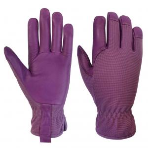 China Girls Purple Gardening Work Gloves Leather For Rose Garden Multiple Sizes wholesale
