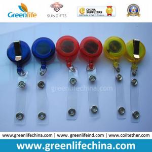 China Hot Sale Cheap Translucent Lanyard Badge Reel W/Plastic Strap on sale