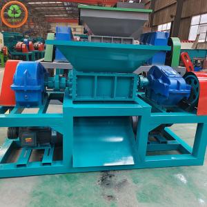 China 15-24RPM Dual Shaft Double Motor Shredder for Scrap Recycling of PVC HDPE PP PET Waste wholesale