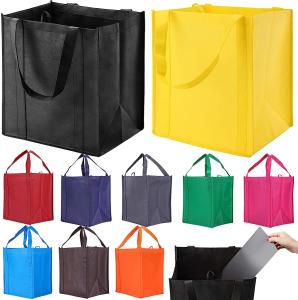 China Reusable Grocery Bags，Large Washable Foldable Shopping Bags，Heavy Duty Tote Bags With Reinforced Handles wholesale