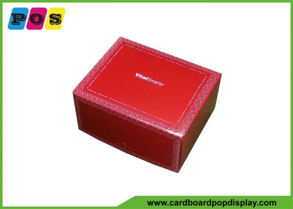 Quality Glossy PP Lamination Counter Display Boxes , Small Cardboard Gift Boxes For Video Brochure BOX036 for sale