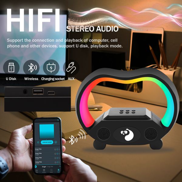 Multi Function Smart Led Light Box Outdoor Portable Wireless Party Speakers RGB Fun Colors