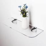 5-12mm Thickness Quarter Round Clear Tempered Glass Shelf with Customized Color
