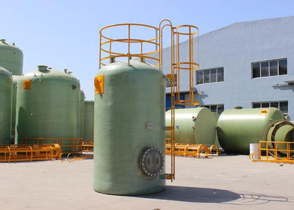 Vertical Harmless Treatment FRP Chemical Storage Tank Easy Installation 4000