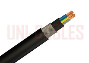 China Black HFFR Copper Armoured Cable , Aluminium Cross Linked Polyethylene Cable wholesale