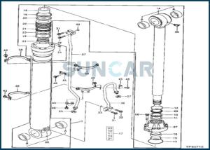 China DEERE 9180582 Service Kit for Arm Cylinder fits 370C 330LC 200LC 450CLC wholesale