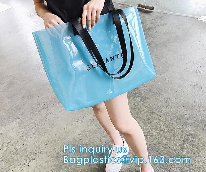Promotional PVC Clear Beach Towel Bags, PVC reusable beach bag, Sand Bags Cosmetic Bag Handbag, Handle bag/pvc handle ba