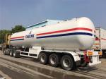 Powerful 3 Axles Lpg Tank Trailer , 30CBM To 65CBM Propane Semi -Trailer