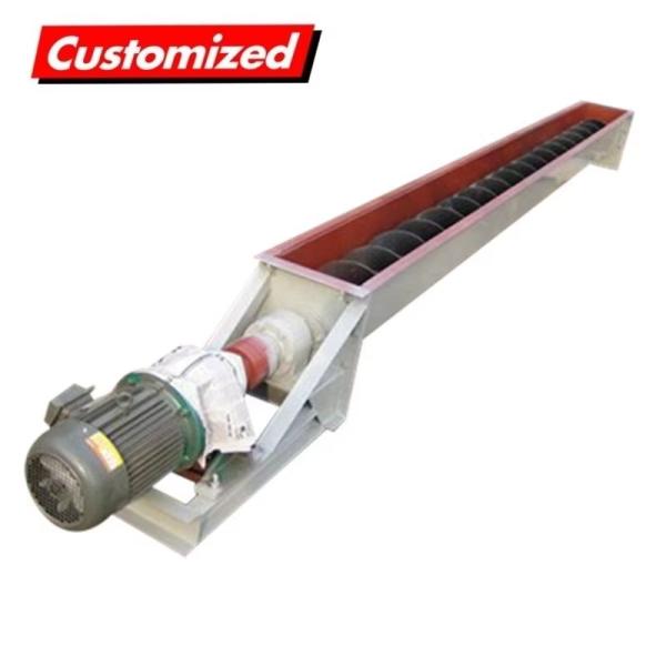 OEM Custom Flexible Trough Screw Conveyor Spiral Groove Screw Auger Conveyor