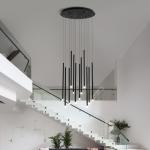 Modern Long Hanging Chandelier Restaurant Cafe Hotel Entryway Chandelier