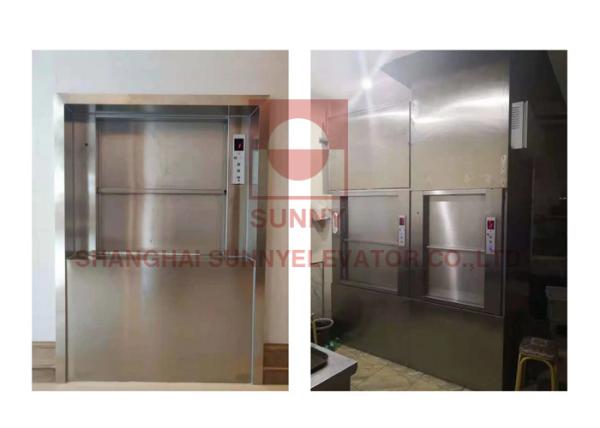 0.4m/S Kitchen Food Dumbwaiter Elevator With VVVF Frequency Modulation