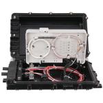 Black Inline fibre Optic Splitter Box , Hole - mounting 1*8 Fiber Optic Splice