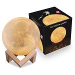 16 Colors 3d Printed Moon Light With Stand / Remote / Touch Control