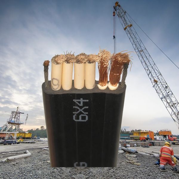 450/750V Copper Conductor Rubber Insulated Flat Lift Cable for Elevators and Cranes
