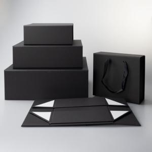 China Black Holiday Gift Box With Lid Recycled Cardboard Porcelain Wine Gift Box Bow Ribbon wholesale