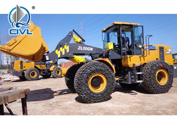 Xcmg Zl50gn Compact Wheel Loader With 1 Year Warranty / Articulating Front End
