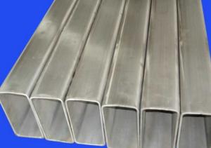 China Black Square Galvanized Steel Fence Posts Cold Roll Forming With ERW Welding wholesale