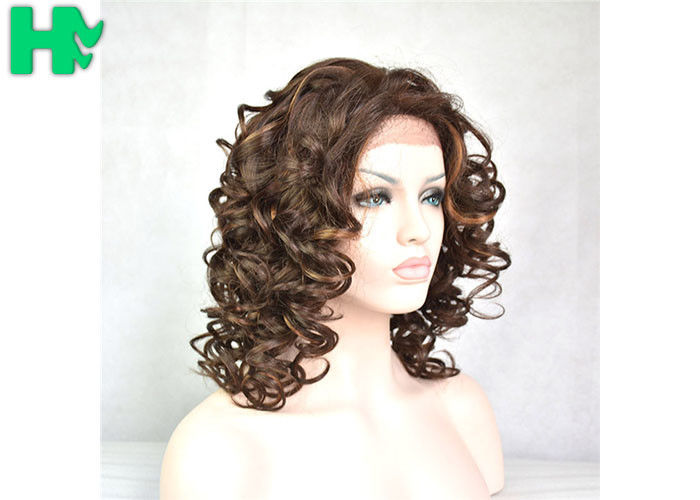 Cosplay Hair Brown Inner Buckle Women Wig For Heat Resistant Synthetic Wigs