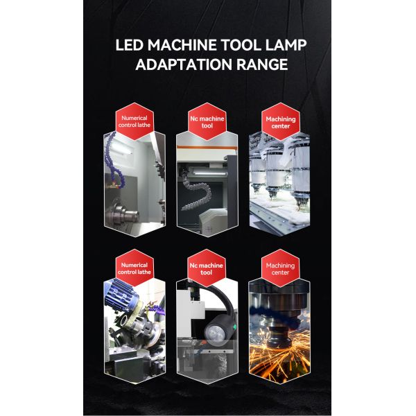 F9X LED Machine Tool Work Light IP68 Waterproof Industrial Machine Work Lamp with 70000H Long Lifespan and High Brightness
