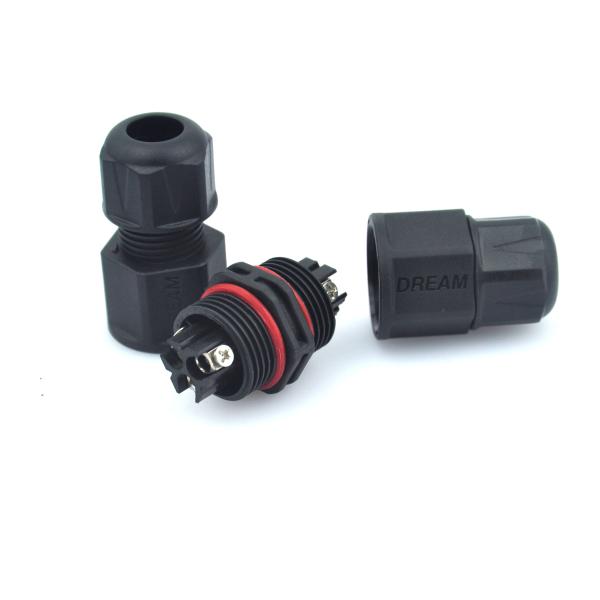 Eco - Friendly Electrical Circular Power Connectors For Coaxial Screw Wire Cable