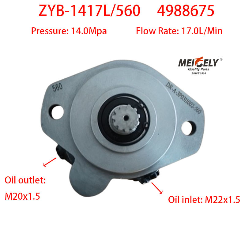Cummins ISD ISDE 4BT Engine 4988675 Power Steering Hydraulic Pump
