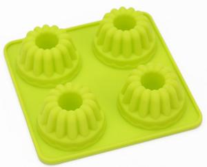 China Safe Four Cups Silicone Baking Molds Flower Molds For Cakes , Cooking wholesale