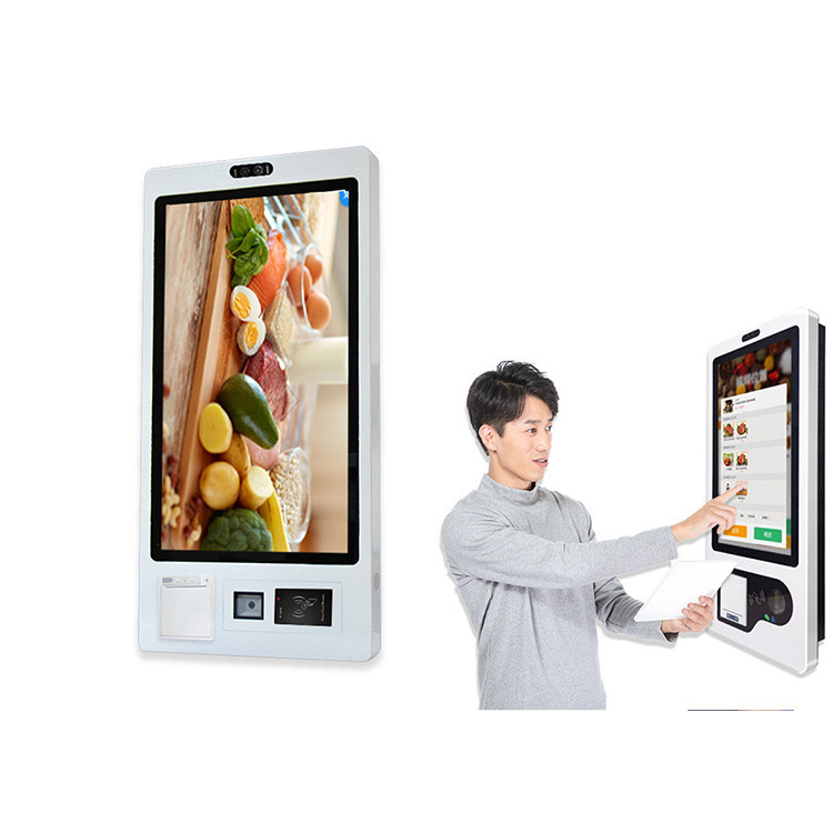 27inch Touch Screen Self Ordering Kiosk machine With 80mm Printer Scanner