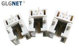 China Single Port RJ11 Female Connector Tab Down Side Entry 6 Position 2 Contacts wholesale