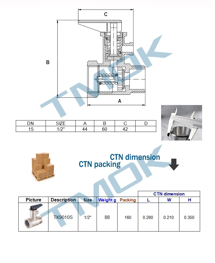 Brass Nickel Plated Faucet Domestic Water Pressure Reducing Valve