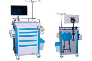 China Medical Mobile Adjustable Laptop Computer Cart Emergency Cart Laptop Cart Five Drawers (ALS-WT08) wholesale