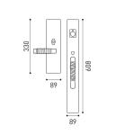 American Style Modern Door Lock , Double Entry Door Handleset With Dummy