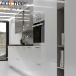 Smart Luxury Style Kitchen Cabinet Furniture White Island Set With Modern Design