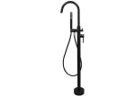Luxury Floor Mounted Free Standing Bathroom Tub Mixer Tap Faucet W/Hand Shower