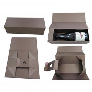 China Collapsible / Foldable Paper Gift Box C1S Paper Wine Boxes on sale