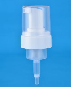 China 43mm Neck 43-410 Foam Pump With Clear Cap 0.8CC Output wholesale