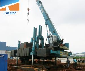 China T-WORKS 120T Hydraulic Piling Machine for Concrete Spun and Square Pile Without Noise And Vibration wholesale