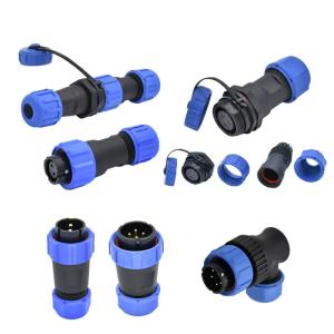 China Industrial IP68 Waterproof Power Connector SP Series 2 - 12 Pin Panel Mount wholesale
