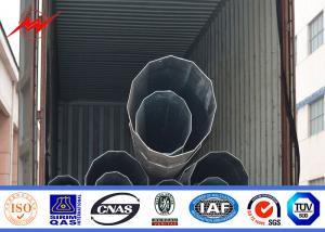 China 5KN - 50KN Hot Dip Galvanized Steel Pole 33kv Power Distribution Transmission Poles wholesale
