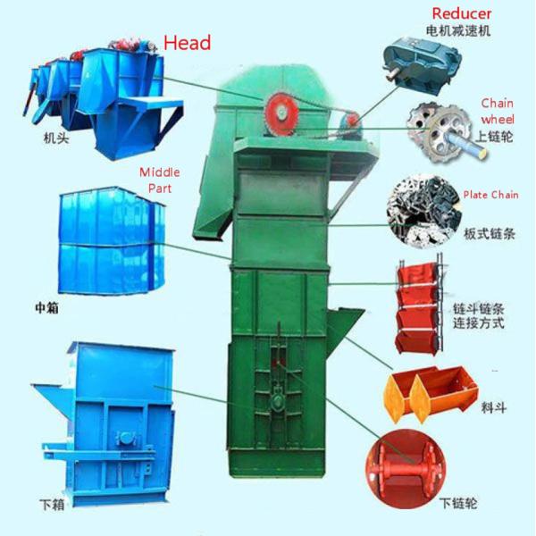 Mining Industrial Bucket Elevators , Deep Bucket Conveyor 2 Year Warranty